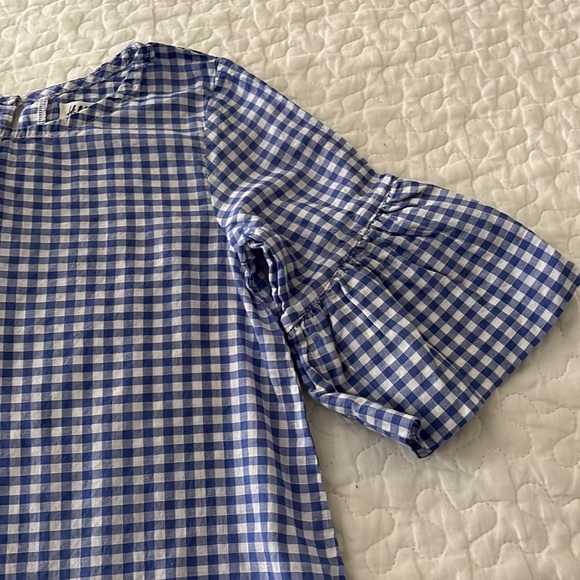 H&M gingham swim cover up. Size 6. Blue and white. - Picture 3 of 5